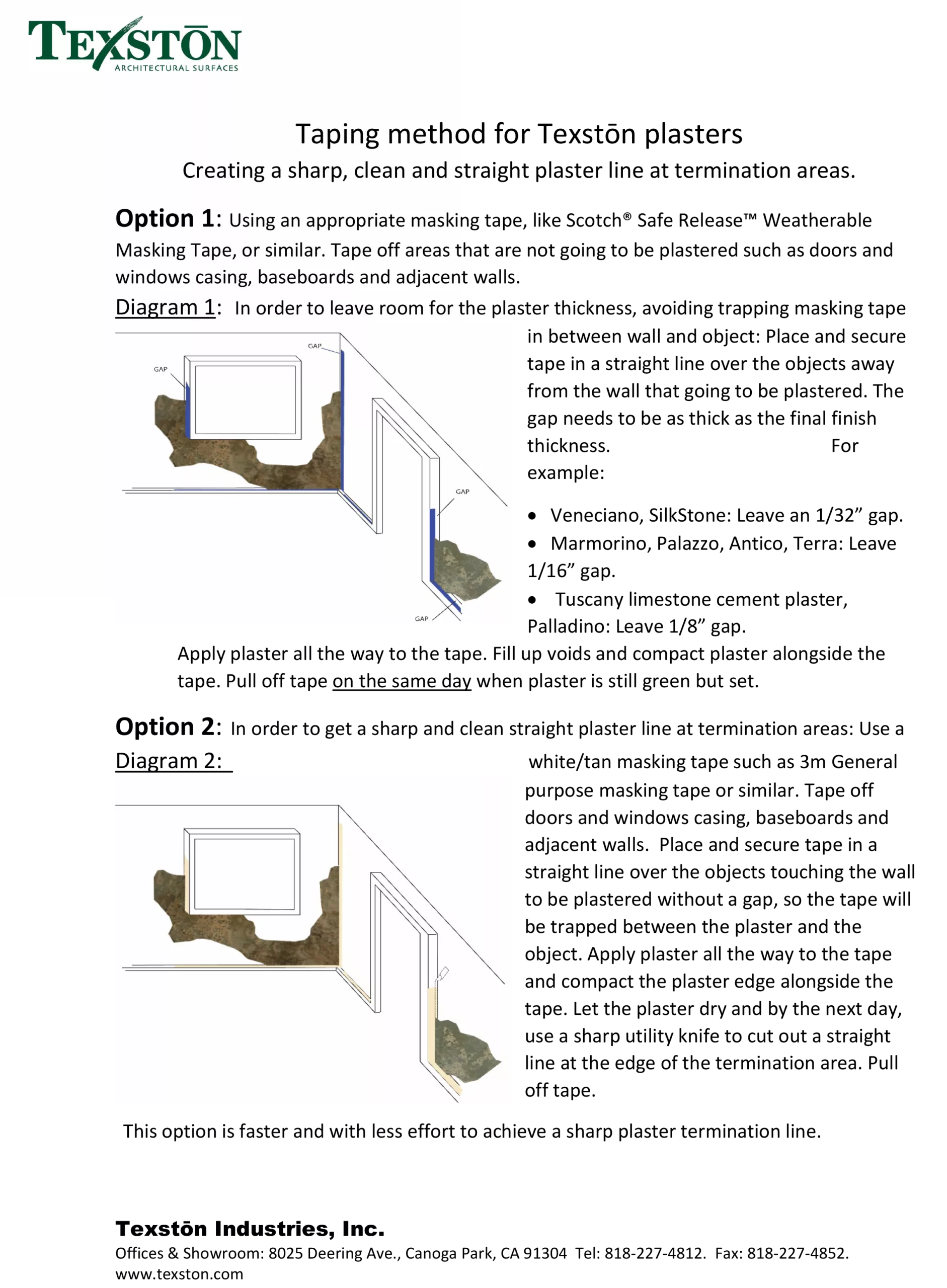 Technical drawing TAPING METHOD for Texstōn plaster